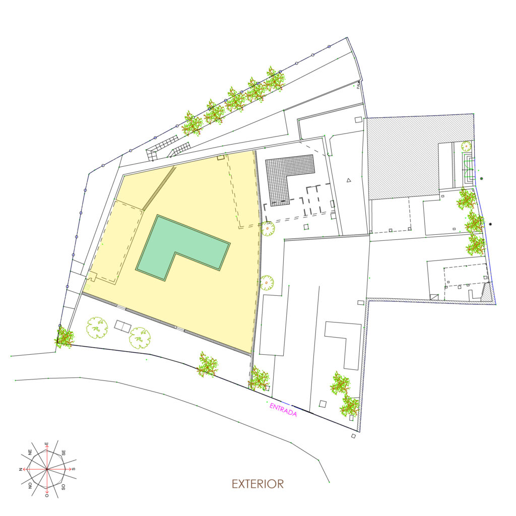 Plànol exterior piscina
