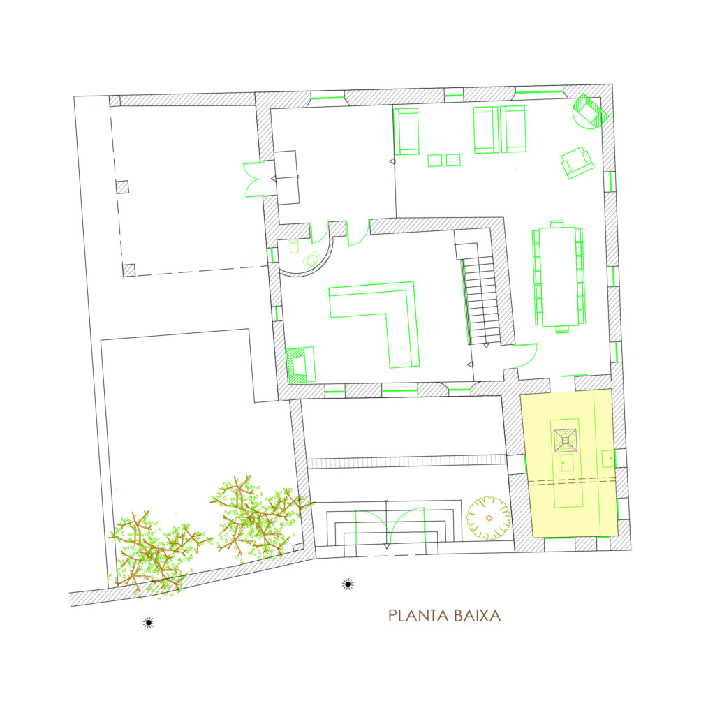 Plànol planta baixa cuina