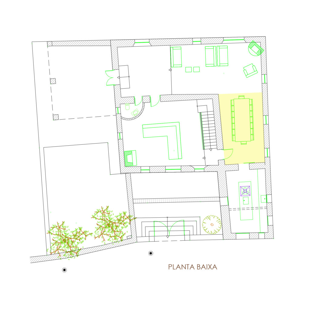 Plànol planta baixa menjador