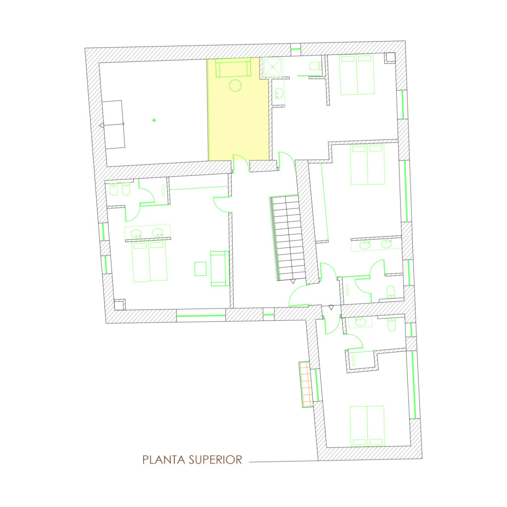 Plànol planta superior estudi