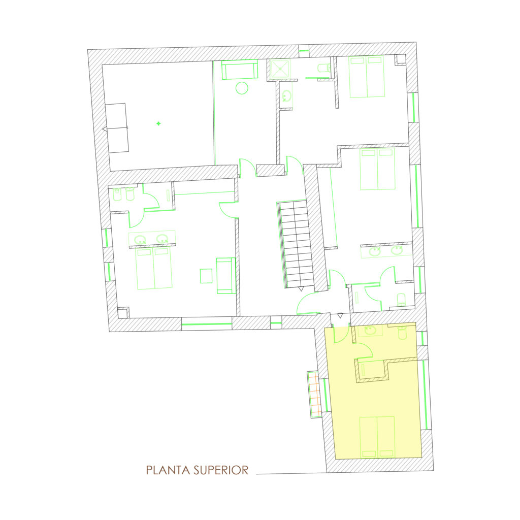 Plànol planta superior habitació doble estàndard-1