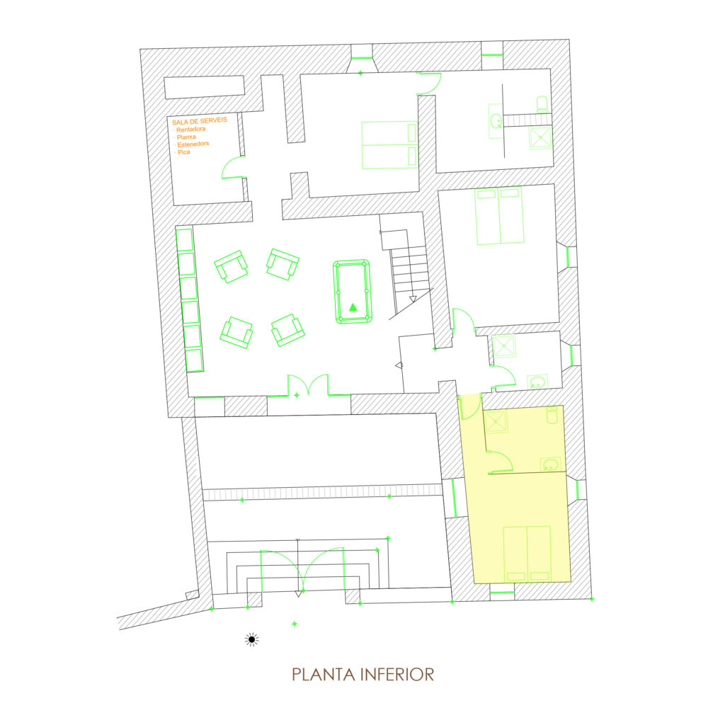 Plànol planta inferior habitació doble estàndard 5
