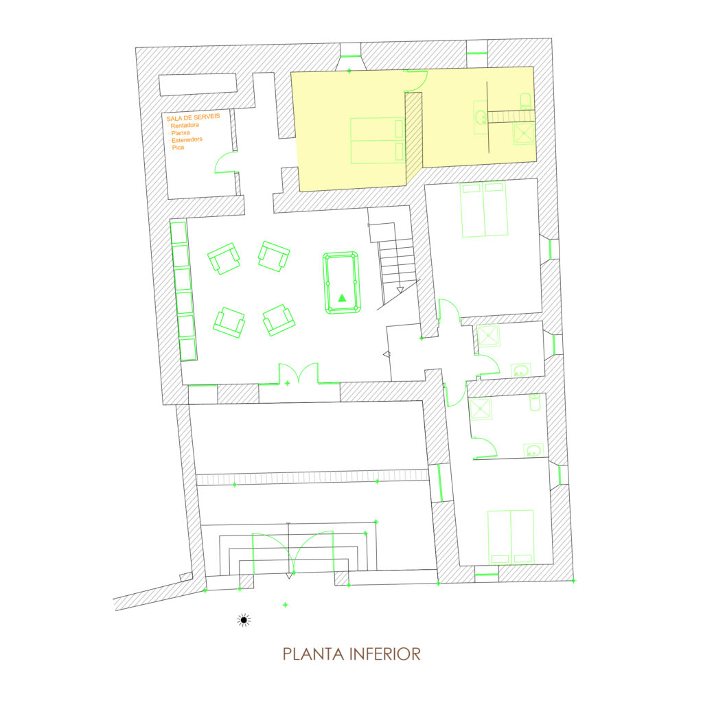 Plànol planta inferior habitació doble estàndard 6